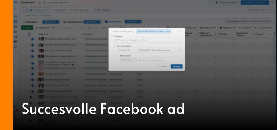 Succesvolle facebook ad